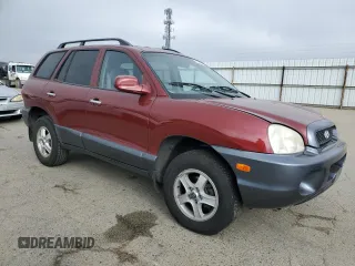 2002 Hyundai Santa Fe GLS with VIN KM8SC13D02U173092, listed as a Copart auction lot 87683115 with 96,950 mi miles and Salvage Title. Bid and sale history available at carsss.com. Image 4.