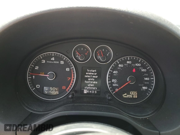 2009 Audi A3 z VIN WAUHE78P49A096296, wystawiony jako Copart lot #58724875 z przebiegiem 209 133 mil mil oraz Szkoda całkowita • Salvage title. Historia ofert i sprzedaży dostępna na DreamBid. Obrazek 9.