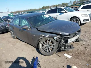 2014 Lexus IS 350 with VIN JTHCE1D24E5000740, listed as a IAAI auction lot 42037064 with 184,059 mi miles. Bid and sale history available at carsss.com. Image 1.