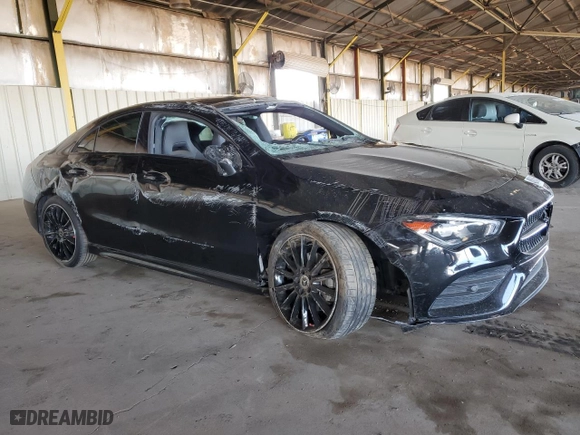 2021 Mercedes-Benz CLA with VIN W1K5J4GB9MN154285, listed as a Copart auction lot 42615415 with 46,752 mi miles and Salvage Title. Bid and sale history available at carsss.com. Image 4.