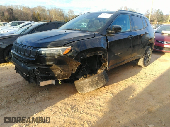 2022 Jeep Compass High Altitude with VIN 3C4NJDCB8NT121845, listed as a IAAI auction lot 41145281 with 22,848 mi miles and . Bid and sale history available at carsss.com. Image 18.