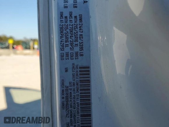 2017 Ram ProMaster City Cargo Van Tradesman SLT with VIN ZFBERFBB9H6G52742, listed as a Copart auction lot 43511115 with 147,527 mi miles and Clean Title. Bid and sale history available at carsss.com. Image 13.