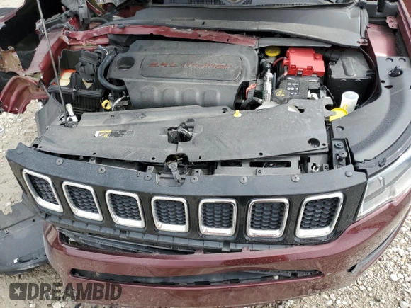 2021 Jeep Compass Freedom with VIN 3C4NJDAB5MT599920, listed as a Copart auction lot 52577865 with 61,963 mi miles and Non Repairable. Bid and sale history available at carsss.com. Image 12.