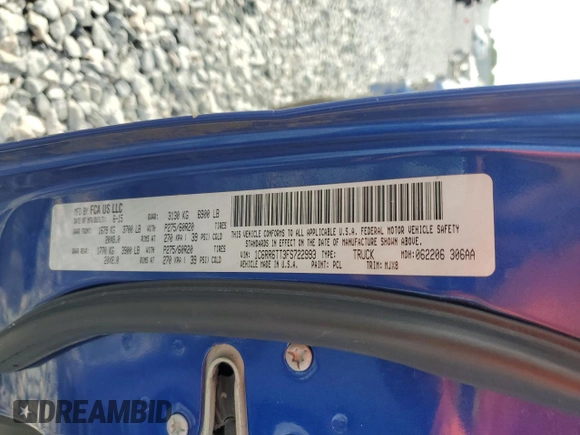 2015 Ram 1500 SLT с VIN 1C6RR6TT3FS722993, выставлен на аукционе Copart как лот 60793775 с пробегом 133 643 миль миль и Списание • Salvage title. История ставок и продаж доступна на DreamBid. Изображение 12.