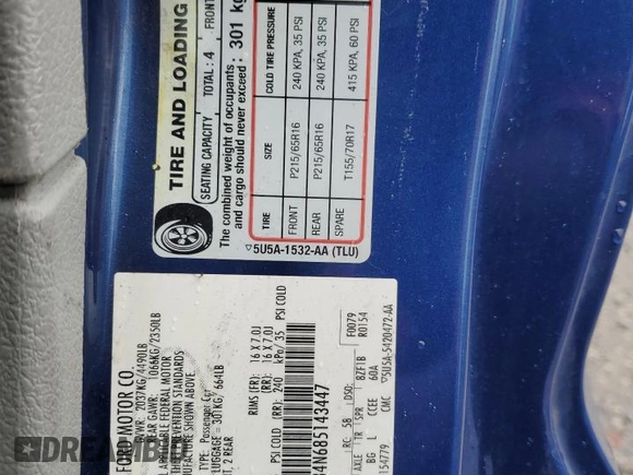 2008 Ford Mustang Deluxe with VIN 1ZVHT84N685143447, listed as a Copart auction lot 48021925 with 79,302 mi miles and Salvage Title. Bid and sale history available at carsss.com. Image 12.