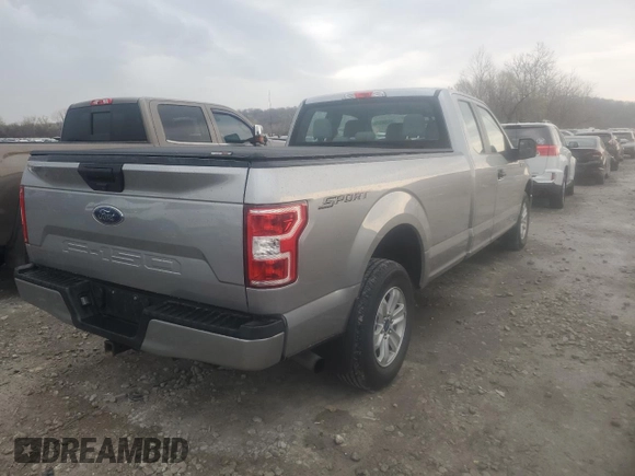 2020 Ford F-150 XL with VIN 1FTEX1C52LKE37506, listed as a Copart auction lot 50596575 with 75,648 mi miles and Salvage Title. Bid and sale history available at DreamBid. Image 3.