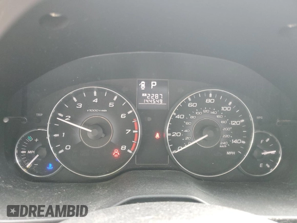2011 Subaru Legacy Premium with VIN 4S3BMBF69B3219660, listed as a Copart auction lot 59640214 with 144,549 mi miles and Non repairable. Bid and sale history available at DreamBid. Image 9.