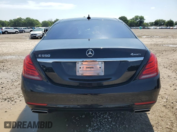 2015 Mercedes-Benz S 550 with VIN WDDUG8FB2FA110951, listed as a Copart auction lot 61724525 with 124,173 mi miles and Salvage title. Bid and sale history available at DreamBid. Image 6.