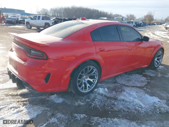 2021 Dodge Charger SRT Hellcat Widebody with VIN 2C3CDXL93MH592973, listed as a IAAI auction lot 41748976 with 24,884 mi miles. Bid and sale history available at carsss.com. Image 4.
