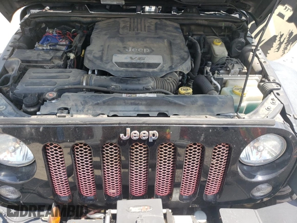 2014 Jeep Wrangler Unlimited Rubicon with VIN 1C4BJWFGXEL291187, listed as a Copart auction lot 54897675 with 227,478 mi miles and Salvage title. Bid and sale history available at DreamBid. Image 12.