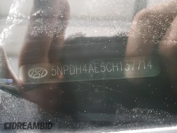 2012 Hyundai Elantra Limited z VIN 5NPDH4AE5CH137714, wystawiony jako Copart lot #55608055 z przebiegiem 88 187 mil mil oraz Szkoda całkowita • Salvage title. Historia ofert i sprzedaży dostępna na DreamBid. Obrazek 12.