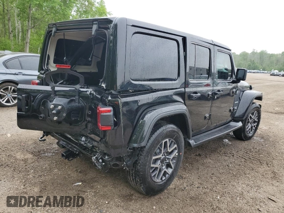2024 Jeep Wrangler Sahara with VIN 1C4PJXEG5RW345092, listed as a Copart auction lot 59493845 with 669 mi miles and Clean title. Bid and sale history available at DreamBid. Image 3.