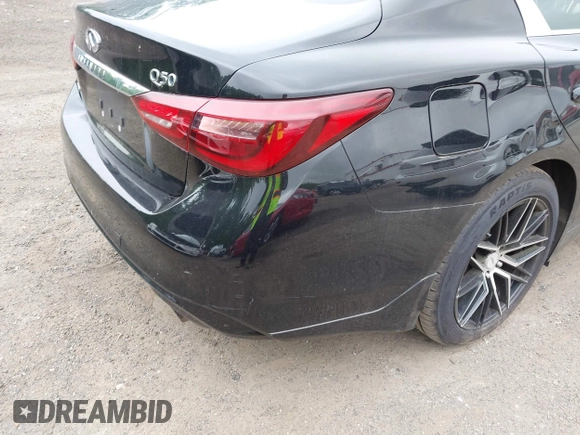 2018 Infiniti Q50 3.0t LUXE with VIN JN1EV7AR3JM438408, listed as a IAAI auction lot 42196488 with 134,519 mi miles. Bid and sale history available at carsss.com. Image 6.