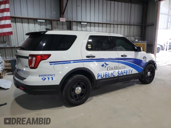 2019 Ford Police Interceptor Utility z VIN 1FM5K8AR5KGA29513, wystawiony jako Copart lot #51935155 z przebiegiem 37 220 mil mil oraz Szkoda całkowita • Salvage title. Historia ofert i sprzedaży dostępna na DreamBid. Obrazek 3.