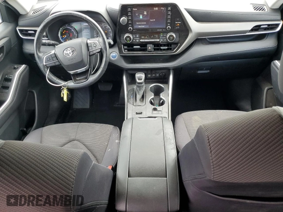 2021 Toyota Highlander Hybrid LE with VIN 5TDBBRCH2MS520387, listed as a Copart auction lot 54453245 with 81,505 mi miles and Salvage title. Bid and sale history available at DreamBid. Image 8.