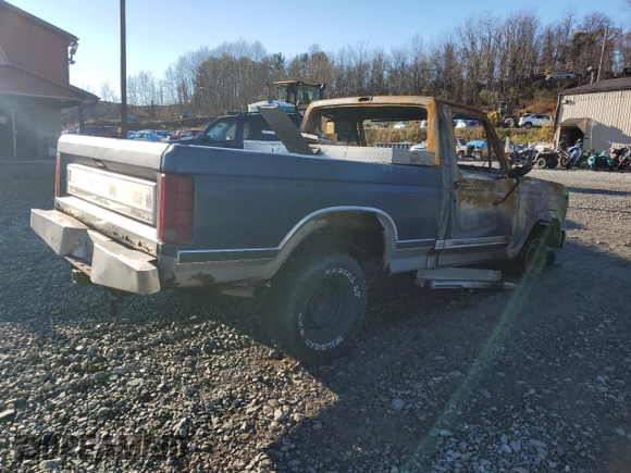 1986 Ford F-150 with VIN 1FTEF14H7GNB46015, listed as a Copart auction lot 80076324 with 0 mi miles and Salvage Title. Bid and sale history available at carsss.com. Image 3.
