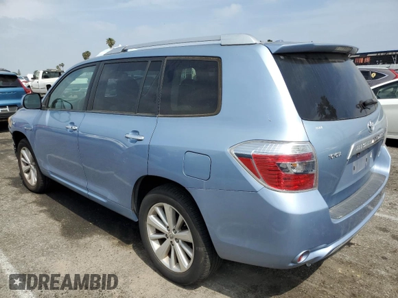 2009 Toyota Highlander Limited with VIN JTEEW44A892031699, listed as a Copart auction lot 58791485 with 73,270 mi miles and Salvage title. Bid and sale history available at DreamBid. Image 2.