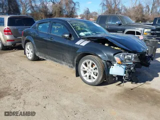 2013 Dodge Avenger R/T with VIN 1C3CDZBG7DN604481, listed as a IAAI auction lot 41475607 with 53,462 mi miles. Bid and sale history available at carsss.com. Image 1.