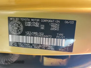 2004 Toyota ECHO z VIN JTDKT123240044472, wystawiony jako Copart lot #57057585 z przebiegiem 179 720 mil mil oraz Czysty tytuł • Clean title. Historia ofert i sprzedaży dostępna na DreamBid. Obrazek 12.