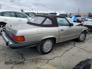 1989 Mercedes-Benz 560 SL with VIN WDBBA48D0KA099001, listed as a Copart auction lot 82129274 with 95,805 mi miles and Clean Title. Bid and sale history available at DreamBid. Image 3.