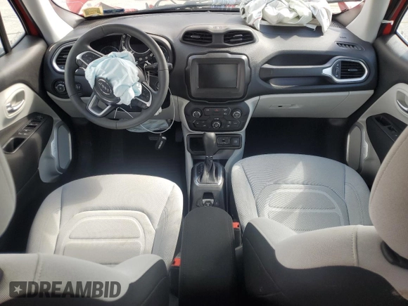 2021 Jeep Renegade Latitude z VIN ZACNJCBB7MPM58036, wystawiony jako Copart lot #56542815 z przebiegiem Nie podano mil oraz Szkoda całkowita • Salvage title. Historia ofert i sprzedaży dostępna na DreamBid. Obrazek 8.