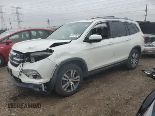 2017 Honda Pilot EX-L z VIN 5FNYF6H61HB022860, wystawiony jako Copart lot #43279875 z przebiegiem 60 219 mil mil oraz Szkoda całkowita • Salvage title. Historia ofert i sprzedaży dostępna na DreamBid. Obrazek 1.