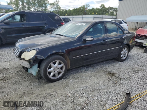 2003 Mercedes-Benz C 240 with VIN WDBRF61J93E013383, listed as a Copart auction lot 55706845 with 201,576 mi miles and Salvage title. Bid and sale history available at DreamBid. Image 1.