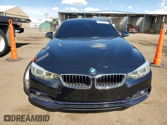 2018 BMW 4 Series 430i with VIN WBA4Z1C57JEC60579, listed as a Copart auction lot 55605845 with 73,305 mi miles and Salvage title. Bid and sale history available at DreamBid. Image 5.