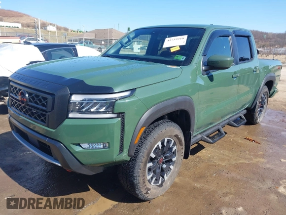 2023 Nissan Frontier Pro-4X z VIN 1N6ED1EK2PN615718, wystawiony jako IAAI lot #41739218 z przebiegiem 19 875 mil mil oraz . Historia ofert i sprzedaży dostępna na DreamBid. Obrazek 2.