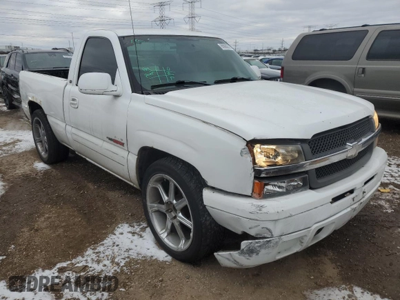 2004 Chevrolet Silverado 1500 Work Truck with VIN 1GCEC14V54Z198987, listed as a Copart auction lot 88980575 with 281,667 mi miles and Salvage Title. Bid and sale history available at carsss.com. Image 4.
