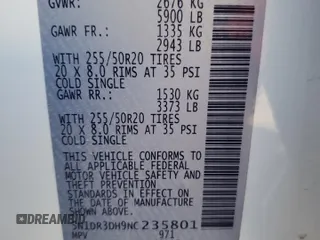 2022 Nissan Pathfinder Platinum z VIN 5N1DR3DH9NC235801, wystawiony jako Copart lot #89058675 z przebiegiem 49 260 mil mil oraz Szkoda całkowita • Salvage title. Historia ofert i sprzedaży dostępna na DreamBid. Obrazek 13.