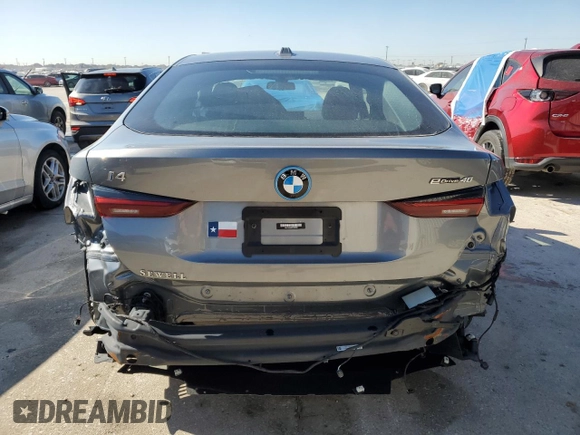 2023 BMW i4 eDrive40 with VIN WBY73AW08PFN59966, listed as a Copart auction lot 48546554 with 11,689 mi miles. Bid and sale history available at carsss.com. Image 6.