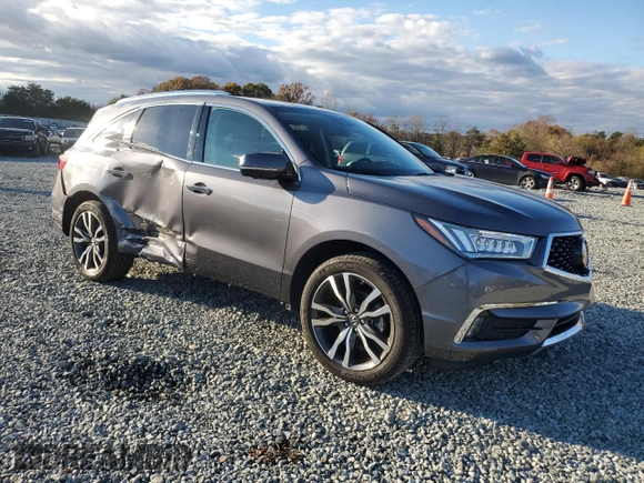 2020 Acura MDX w/Advance Pkg with VIN 5J8YD4H81LL037412, listed as a Copart auction lot 80635984 with 60,410 mi miles and Salvage Title. Bid and sale history available at carsss.com. Image 4.