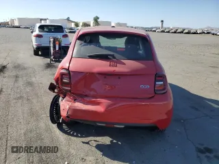 2024 FIAT 500e INSPI(RED) with VIN ZFAFFAA4XRX205823, listed as a Copart auction lot 75035344 with 2,897 mi miles and Salvage Title. Bid and sale history available at carsss.com. Image 6.