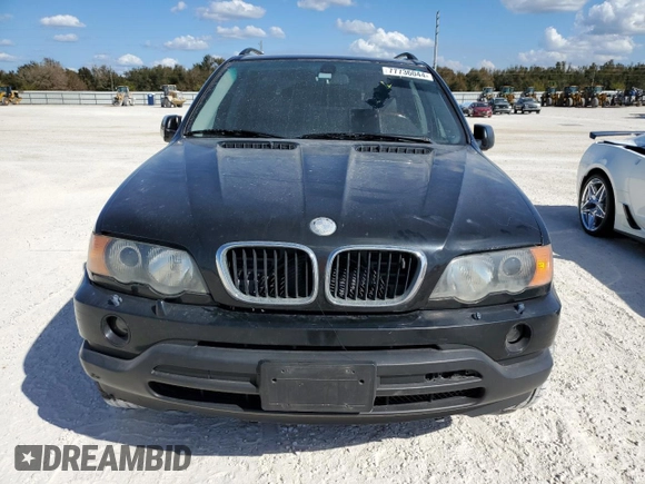 2002 BMW X5 3.0i with VIN 5UXFA53532LP39066, listed as a Copart auction lot 77736044 with 0 mi miles and Salvage Title. Bid and sale history available at carsss.com. Image 5.