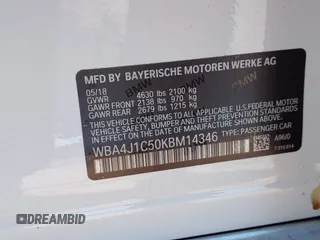 2019 BMW 4 Series 430i z VIN WBA4J1C50KBM14346, wystawiony jako IAAI lot #41770469 z przebiegiem 87 026 mil mil oraz . Historia ofert i sprzedaży dostępna na DreamBid. Obrazek 9.