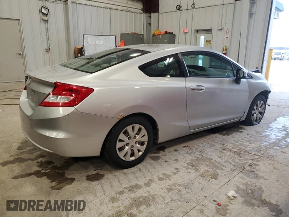 2012 Honda Civic Cpe LX with VIN 2HGFG3B55CH555303, listed as a Copart auction lot 47958834 with 232,882 mi miles and Non Repairable. Bid and sale history available at carsss.com. Image 3.