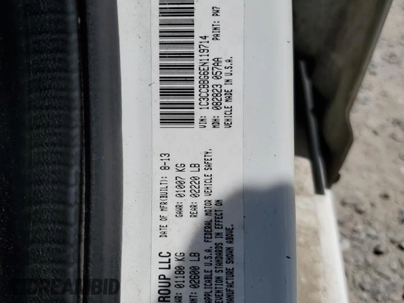 2014 Chrysler 200 Touring z VIN 1C3CCBBG6EN119714, wystawiony jako Copart lot #54020705 z przebiegiem 202 443 mil mil oraz Szkoda całkowita • Salvage title. Historia ofert i sprzedaży dostępna na DreamBid. Obrazek 12.