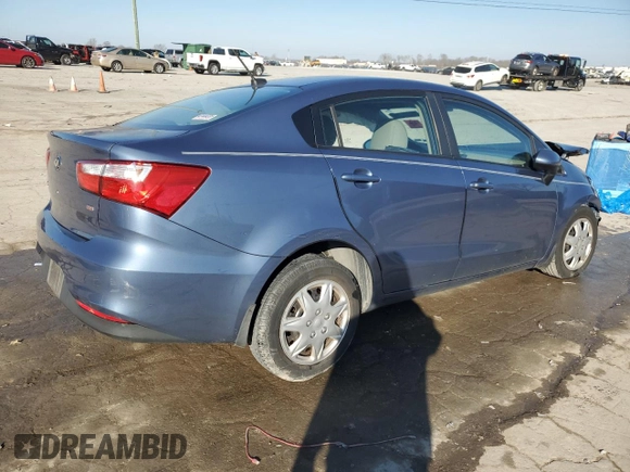 2016 Kia Rio LX with VIN KNADM4A38G6590765, listed as a Copart auction lot 86292164 with 102,741 mi miles and Salvage Title. Bid and sale history available at carsss.com. Image 3.