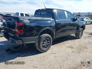 2024 Ford Ranger XLT with VIN 1FTER4GH3RLE19969, listed as a IAAI auction lot 41466045 with 20,343 mi miles. Bid and sale history available at carsss.com. Image 4.