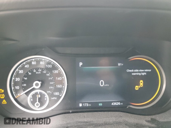 2023 Genesis G70 2.0T with VIN KMTG34TAXPU128221, listed as a Copart auction lot 71105154 with 43,626 mi miles and Non Repairable. Bid and sale history available at DreamBid. Image 9.