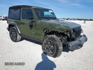 2020 Jeep Wrangler Willys with VIN 1C4GJXAG8LW285550, listed as a Copart auction lot 41337045 with 24,388 mi miles and Salvage title. Bid and sale history available at DreamBid. Image 4.