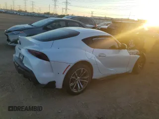 2021 Toyota GR Supra 2.0 with VIN WZ1DB2C01MW041194, listed as a Copart auction lot 76871764 with 0 mi miles and Salvage Title. Bid and sale history available at carsss.com. Image 3.