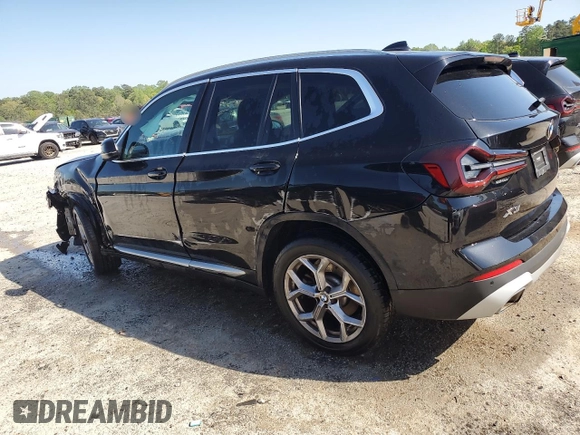 2023 BMW X3 sDrive30i with VIN 5UX43DP08P9S09531, listed as a Copart auction lot 52207305 with 32,177 mi miles and Clean Title. Bid and sale history available at DreamBid. Image 2.