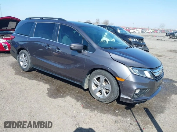 2019 Honda Odyssey EX with VIN 5FNRL6H59KB131319, listed as a IAAI auction lot 41794792 with 58,392 mi miles. Bid and sale history available at carsss.com. Image 1.