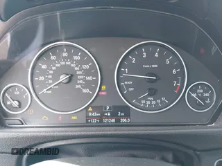 2015 BMW 3 Series 328i with VIN WBA3A5G51FNS89956, listed as a IAAI auction lot 42012575 with 121,246 mi miles. Bid and sale history available at carsss.com. Image 7.