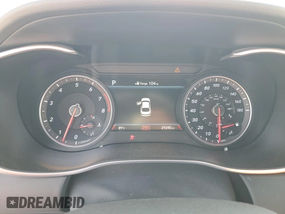 2019 Genesis G70 3.3T Advanced with VIN KMTG34LE2KU014936, listed as a Copart auction lot 74771744 with 29,245 mi miles and Salvage Title. Bid and sale history available at carsss.com. Image 9.