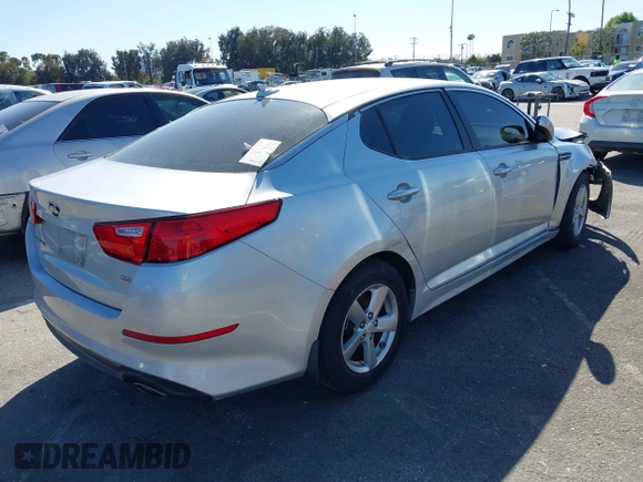 2015 Kia Optima LX with VIN 5XXGM4A77FG431285, listed as a IAAI auction lot 38792800 with 99,378 mi miles and . Bid and sale history available at DreamBid. Image 4.