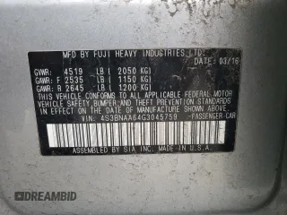 2016 Subaru Legacy 2.5i z VIN 4S3BNAA64G3045759, wystawiony jako Copart lot #55928335 z przebiegiem 139 430 mil mil oraz Szkoda całkowita • Salvage title. Historia ofert i sprzedaży dostępna na DreamBid. Obrazek 13.