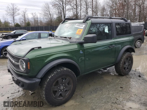 2024 Ford Bronco Black Diamond with VIN 1FMDE1AH1RLA36378, listed as a Copart auction lot 84900334 with 9,214 mi miles and Salvage title. Bid and sale history available at DreamBid. Image 1.